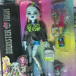 Monster High Doll with Black and Neon Green Jacket